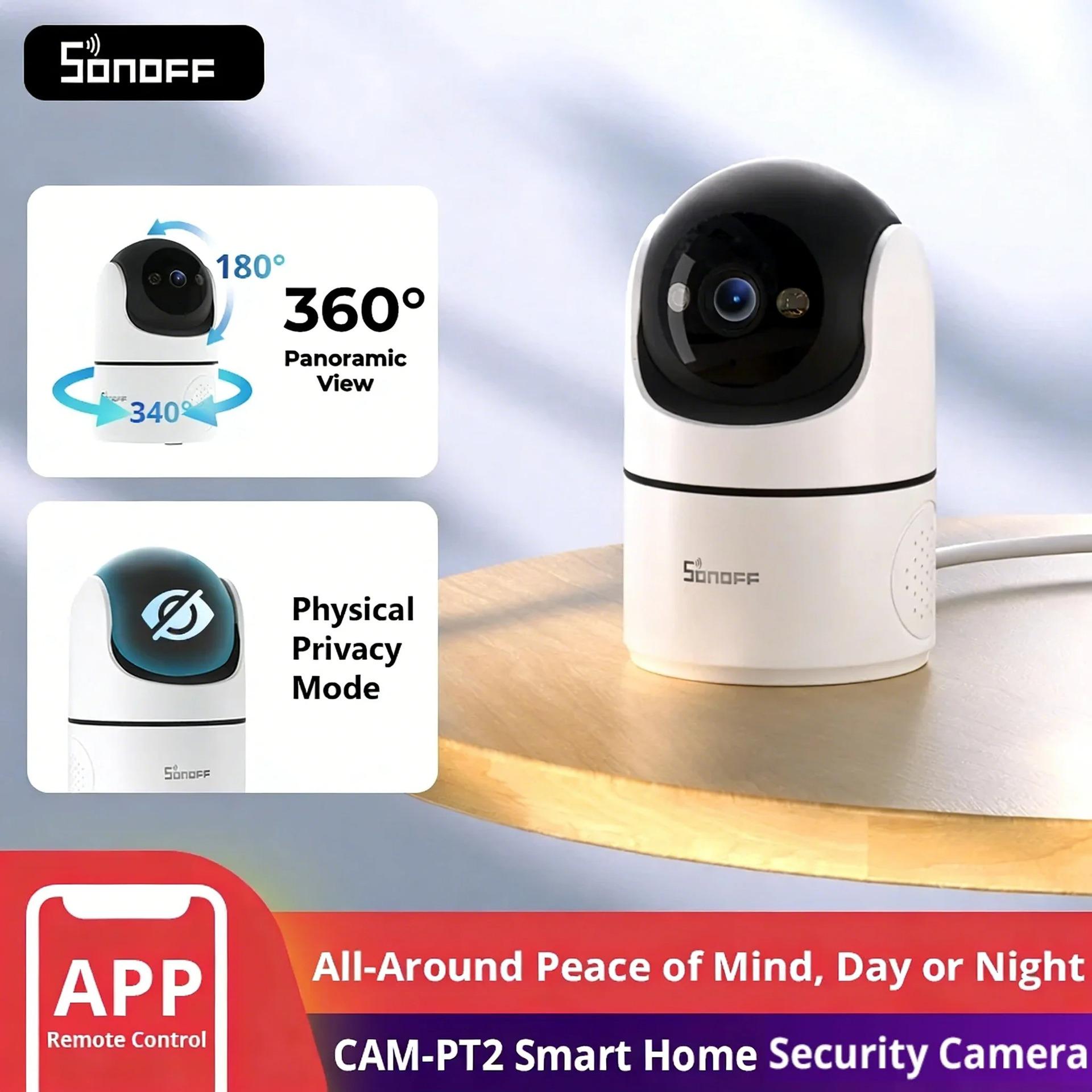 SONOFF CAM-PT2 360° WiFi Indoor Security Camera with Two-Way Audio
SONOFF CAM-PT2 360° WiFi Indoor Security Camera with Two-Way Audio