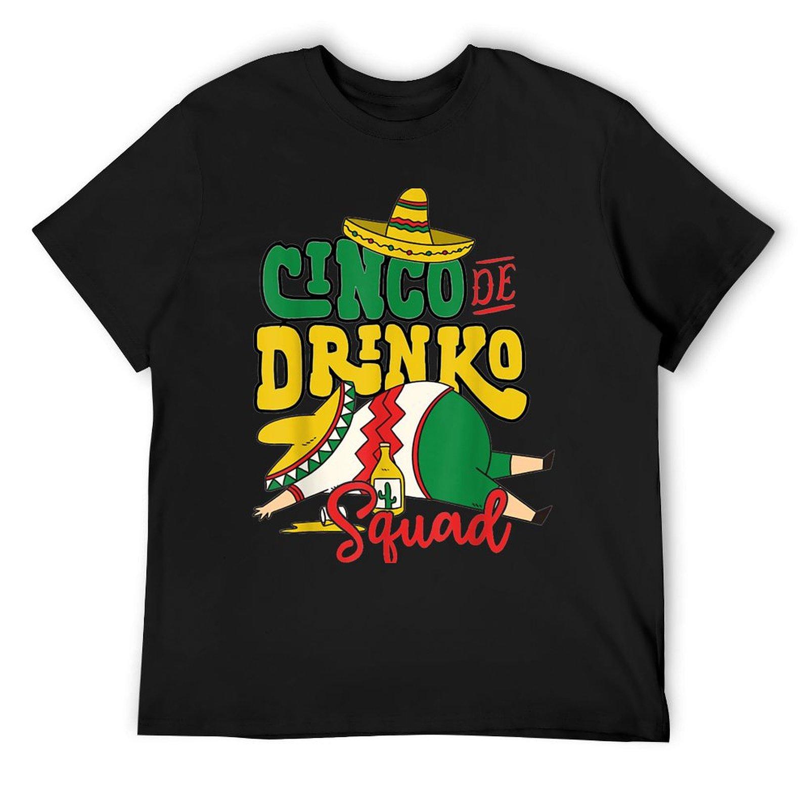 Cinco Drinko Squad Пьяная вечеринка Фиеста Смешные футболки топы корейская мода рубашки мужские 4XL
Cinco Drinko Squad Пьяная вечеринка Фиеста Смешные футболки топы корейская мода рубашки мужские 4XL