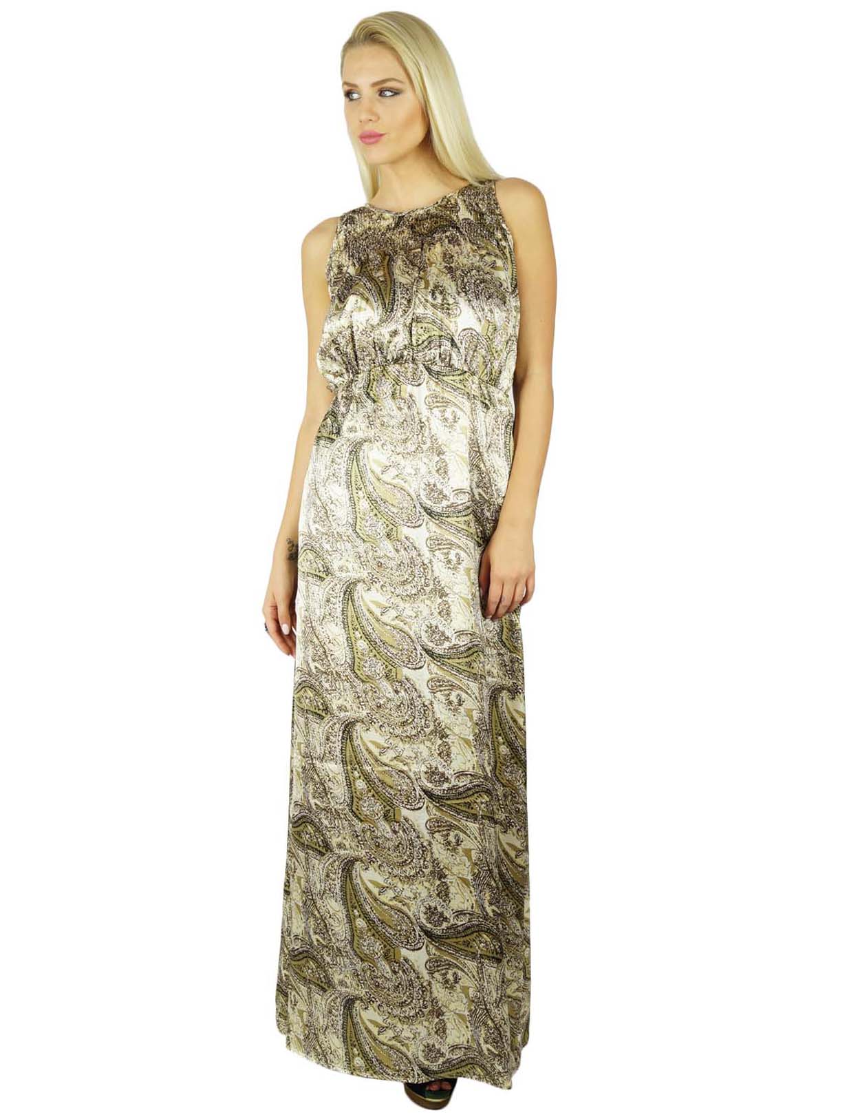 Женское длинное атласное платье макси с присборенной талией без рукавов Bimba Boho Gown 10 бежевый
Женское длинное атласное платье макси с присборенной талией без рукавов Bimba Boho Gown 10 бежевый