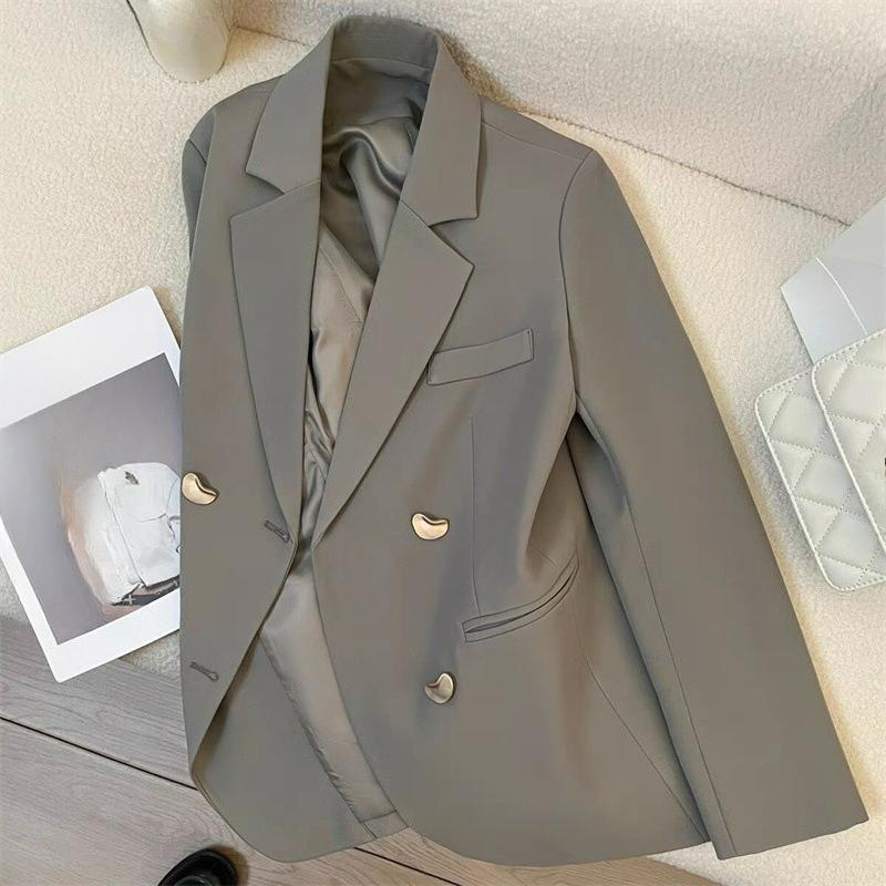 Маленький пиджак с металлической пряжкой Весенне-осенний темпераментный офисный нет-редж бежевый верх от костюма XS серый
Маленький пиджак с металлической пряжкой Весенне-осенний темпераментный офисный нет-редж бежевый верх от костюма XS серый