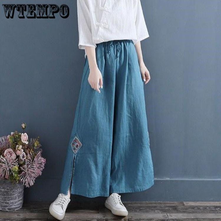 Chinese Style Women s Cotton and Linen Pants Wide Leg Pants Summer Retro Embroidered Loose Wide Leg Pants M абрикосовый
Chinese Style Women s Cotton and Linen Pants Wide Leg Pants Summer Retro Embroidered Loose Wide Leg Pants M абрикосовый
