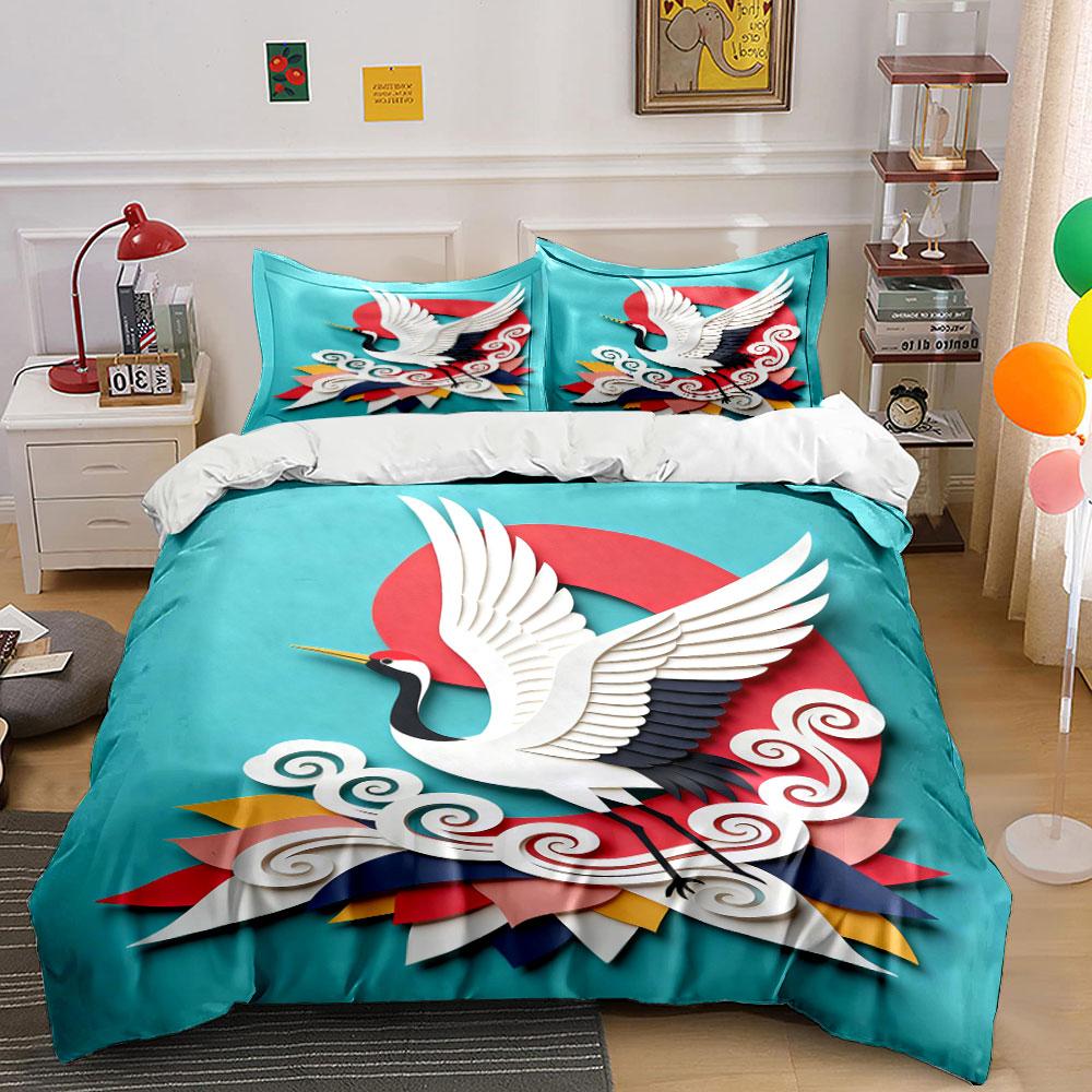 White crane, swirling clouds. Bedding sets Duvet cover sets Duvet covers Pillowcases(1 * Duvet Cover 2 * Pillowcases, without duvet insert) 135x200cm
White crane, swirling clouds. Bedding sets Duvet cover sets Duvet covers Pillowcases(1 * Duvet Cover 2 * Pillowcases, without duvet insert) 135x200cm