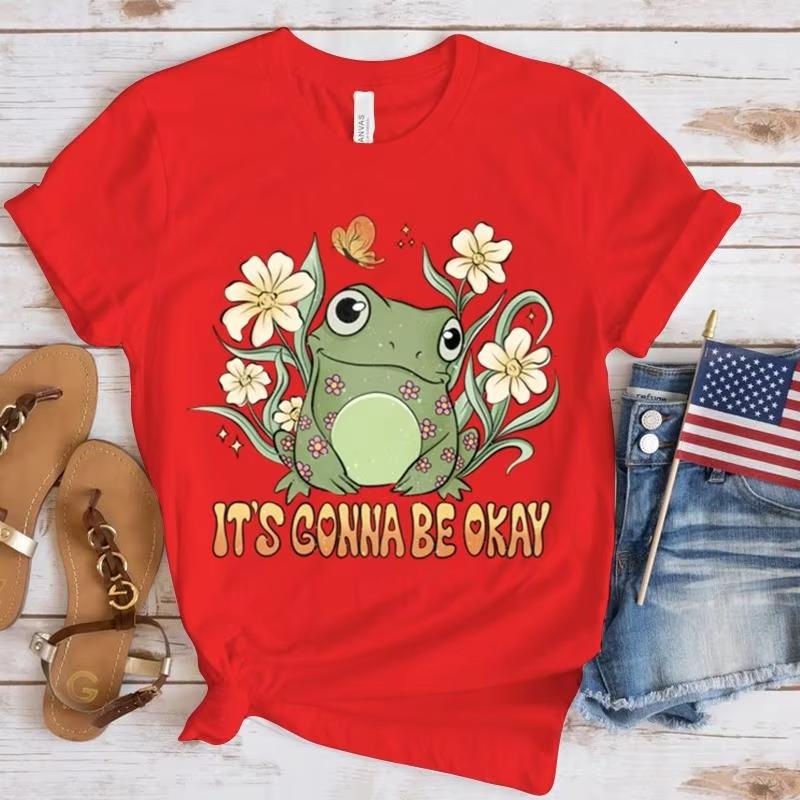 New Frog Print TShirt Women Casual T Shirt Summer Fashion Short Sleeve Round Neck Tops S
New Frog Print TShirt Women Casual T Shirt Summer Fashion Short Sleeve Round Neck Tops S