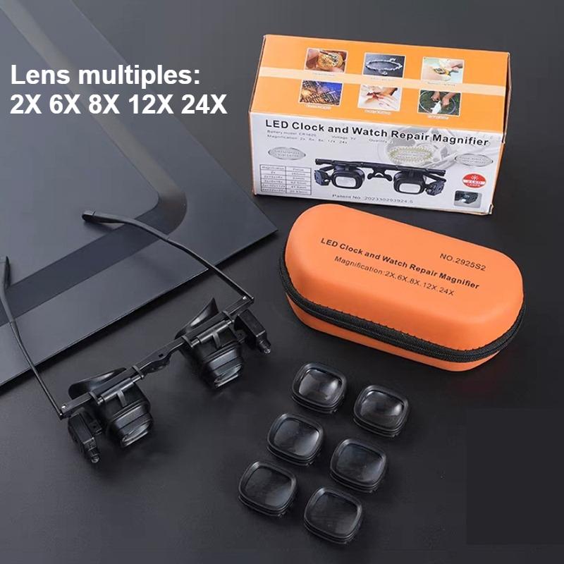 24X Head-mounted Magnifying Glasses Portable LED Lights Magnifier Electronic Components Welding Tool Multi-function Repair Tool
24X Head-mounted Magnifying Glasses Portable LED Lights Magnifier Electronic Components Welding Tool Multi-function Repair Tool
