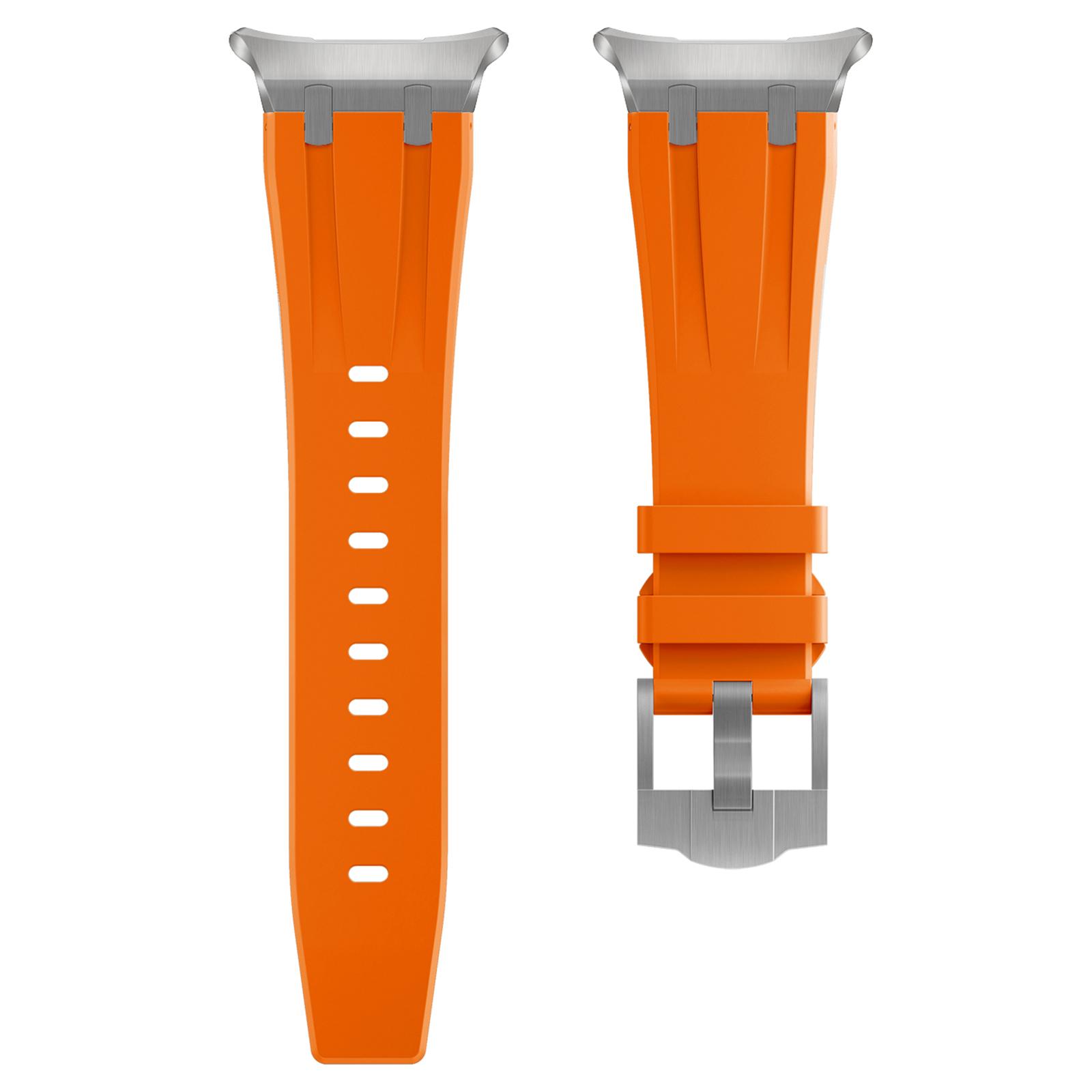 For Samsung Galaxy Watch Ultra 47mm Silicone Watch Band Adjustable Strap with Silver Buckle Silver+Orange
For Samsung Galaxy Watch Ultra 47mm Silicone Watch Band Adjustable Strap with Silver Buckle Silver+Orange