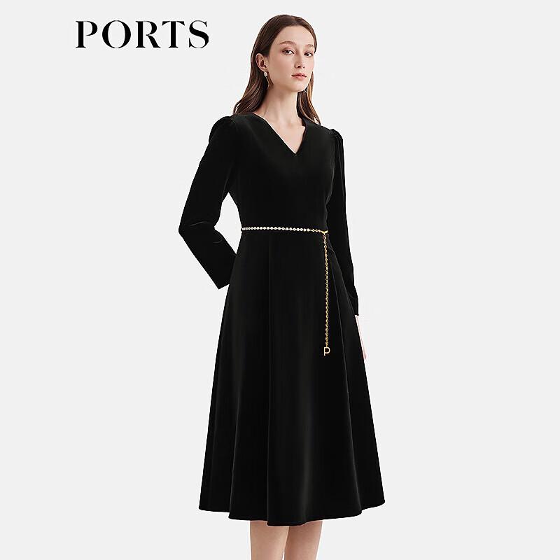 PORTS Women s Black Waist Chain Decor Dress 8
PORTS Women s Black Waist Chain Decor Dress 8