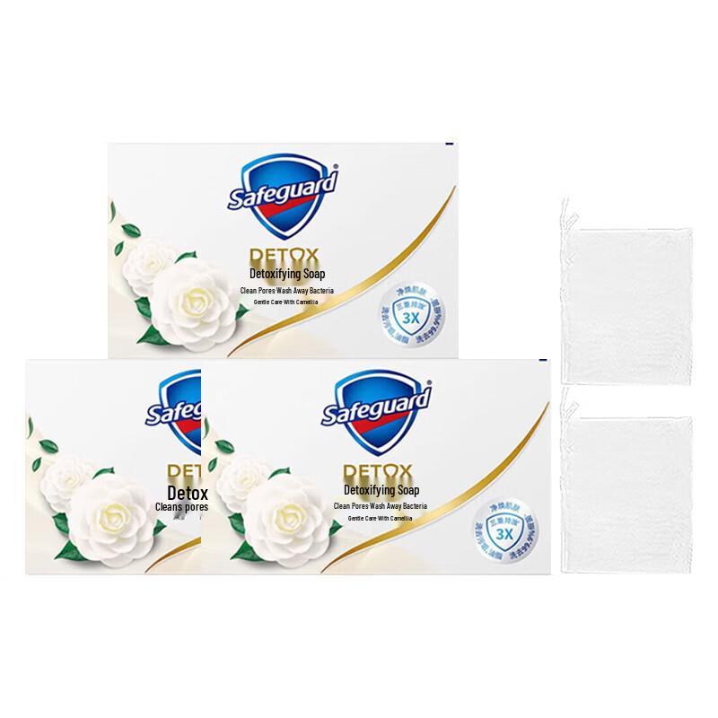 Safeguard Premium Gentle Camellia Bar Soap 3x108g
Safeguard Premium Gentle Camellia Bar Soap 3x108g
