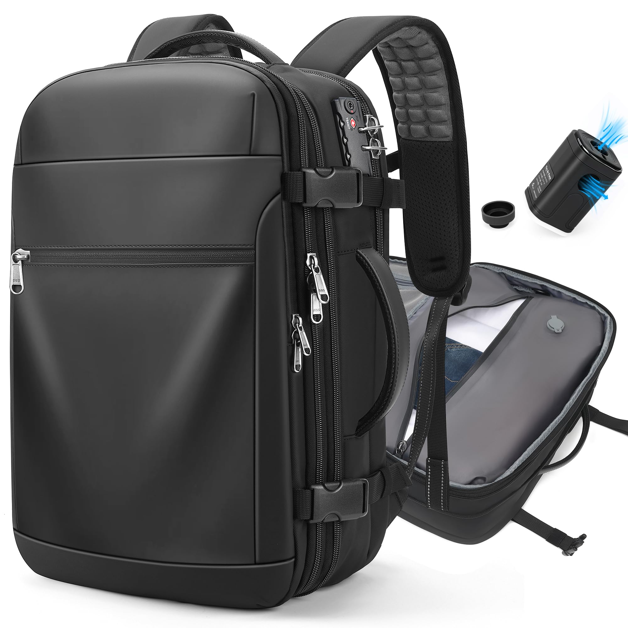 Coolbell Vacuum Compression Backpack, 60L Expandable, TSA Lock Travel Backpack, Waterproof and Dustproof, Large Capacity, Fits 17-inch Laptops,
Coolbell Vacuum Compression Backpack, 60L Expandable, TSA Lock Travel Backpack, Waterproof and Dustproof, Large Capacity, Fits 17-inch Laptops,