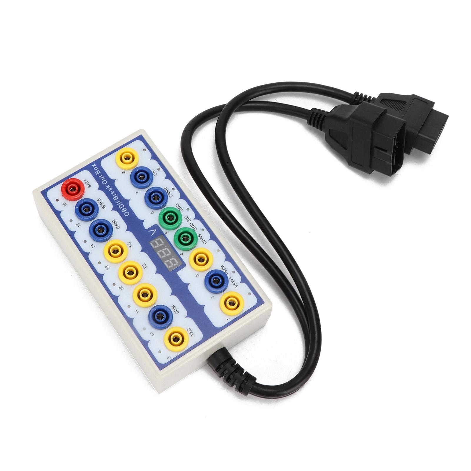 16-контактный OBD2 Breakout Box OBDII Protocol Detector Диагностический разъем сигнала Инструмент быстрого обнаружения
16-контактный OBD2 Breakout Box OBDII Protocol Detector Диагностический разъем сигнала Инструмент быстрого обнаружения