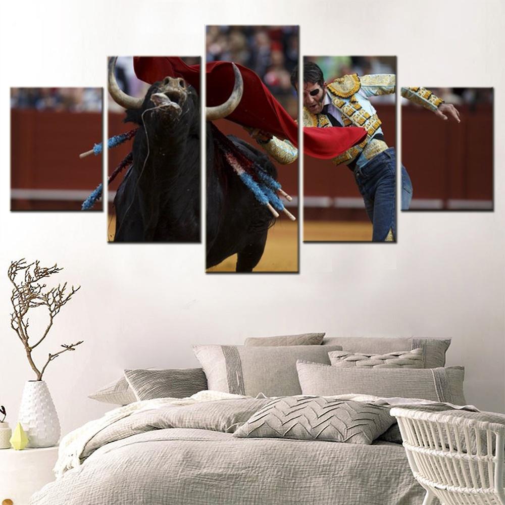 5 Pieces Canvas Wall Arts Sports Poster Painting Bullfighting Wallpaper Home Decor Modular Picture Print Living Room Mural 20x35 20x45 20x55cm
5 Pieces Canvas Wall Arts Sports Poster Painting Bullfighting Wallpaper Home Decor Modular Picture Print Living Room Mural 20x35 20x45 20x55cm