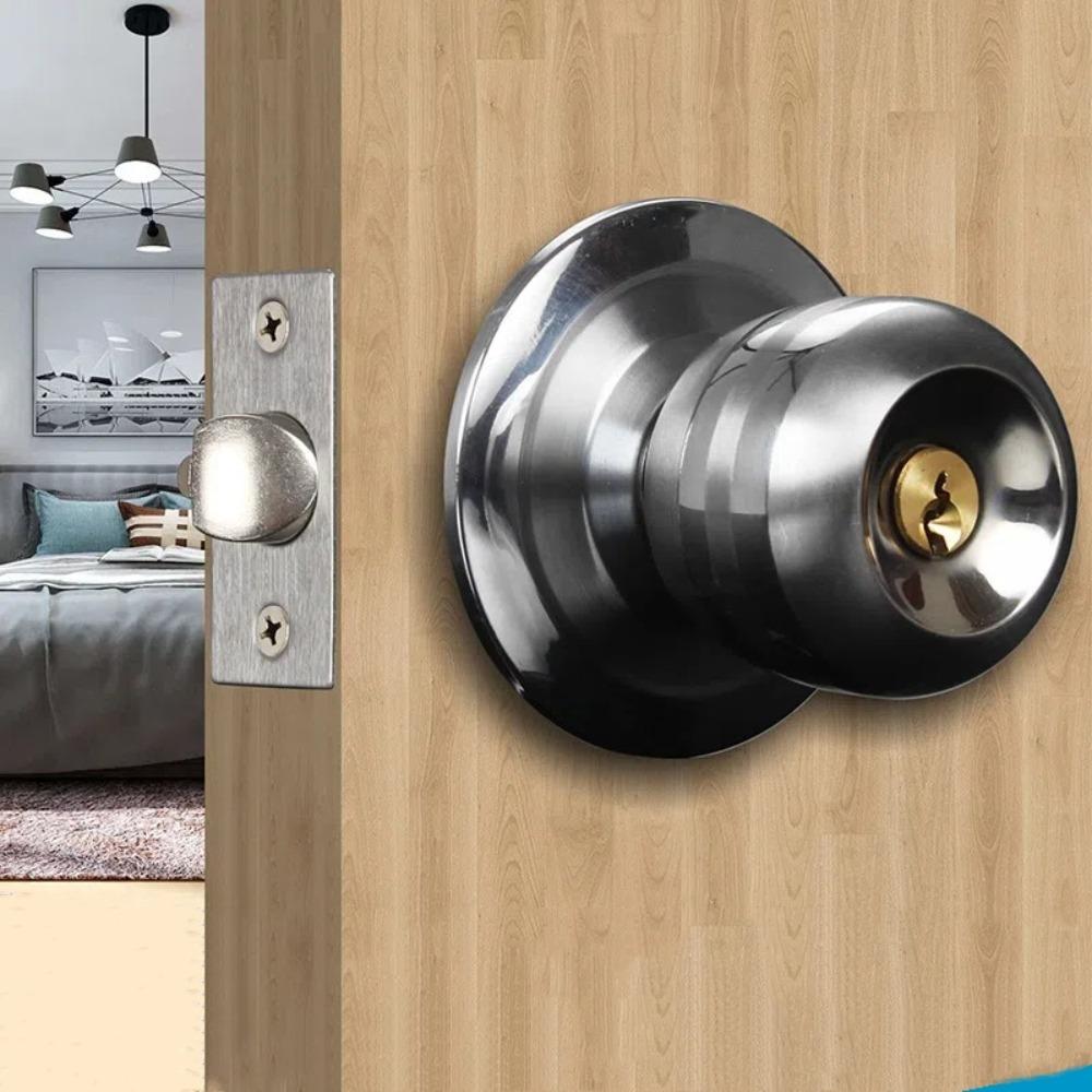 Stainless Steel Door Knob Set With Key Round Door Knobs Quality Bathroom Handle Lock Living Rooms 60mm
Stainless Steel Door Knob Set With Key Round Door Knobs Quality Bathroom Handle Lock Living Rooms 60mm
