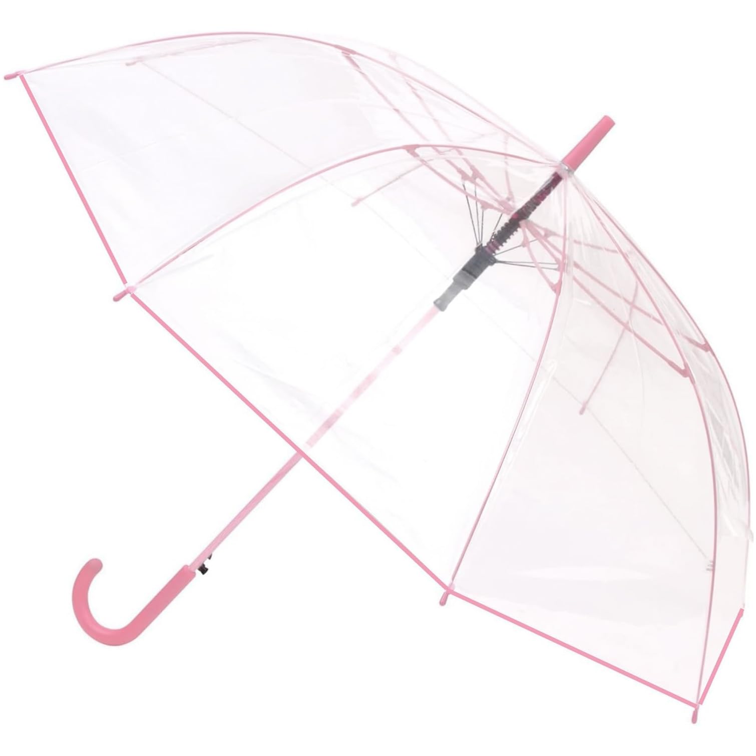 Зонт Basic Standard Vinyl Transparent Jump Large Glass Fiber Pink, зонт, 65 см, ветрозащитный, ударопрочный, ребристый, стильный,
Зонт Basic Standard Vinyl Transparent Jump Large Glass Fiber Pink, зонт, 65 см, ветрозащитный, ударопрочный, ребристый, стильный,