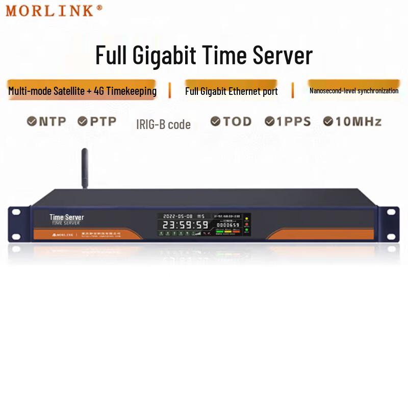 MORLINK Gigabit PTP/NTP Time Server with GPS/Beidou Sync
MORLINK Gigabit PTP/NTP Time Server with GPS/Beidou Sync