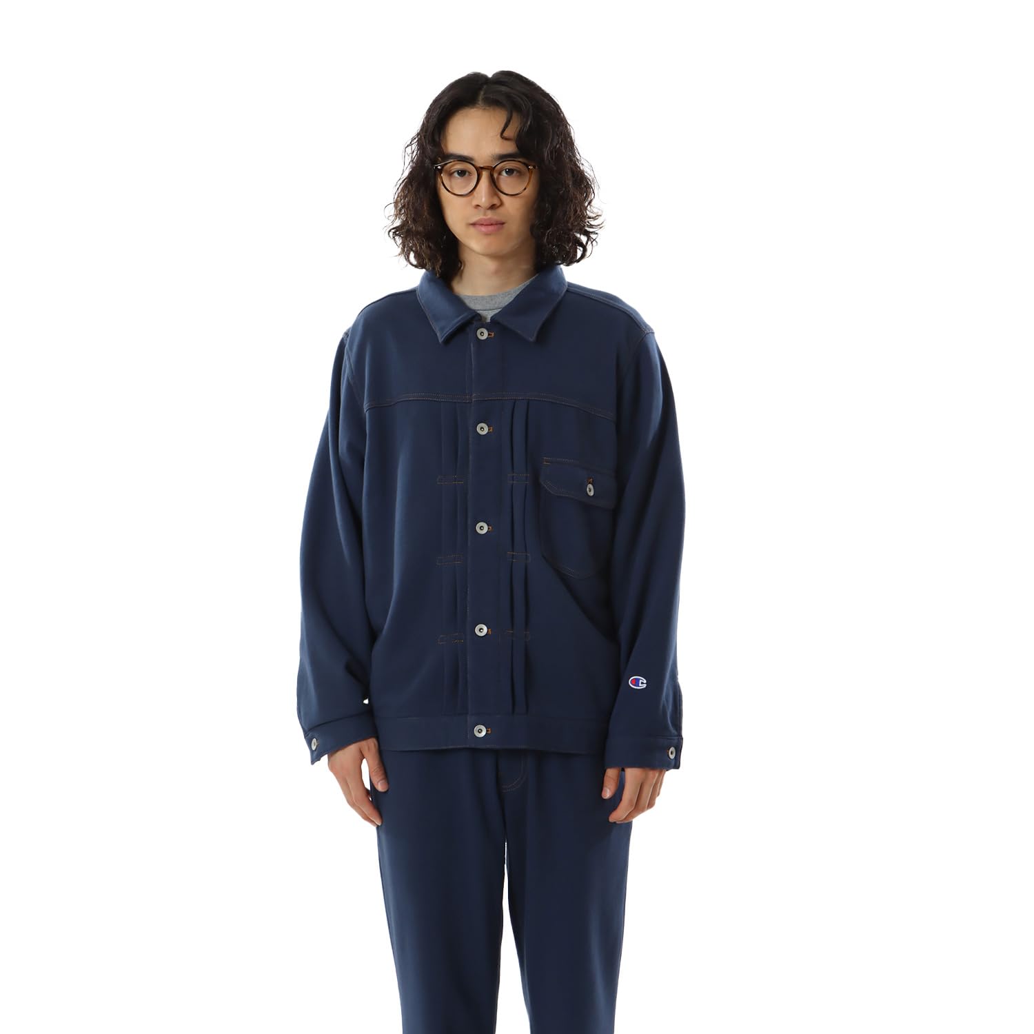 Champion Long Sleeve Fleece Sweat Jean Men s Jacket, Navy, C3-Z010
Champion Long Sleeve Fleece Sweat Jean Men s Jacket, Navy, C3-Z010