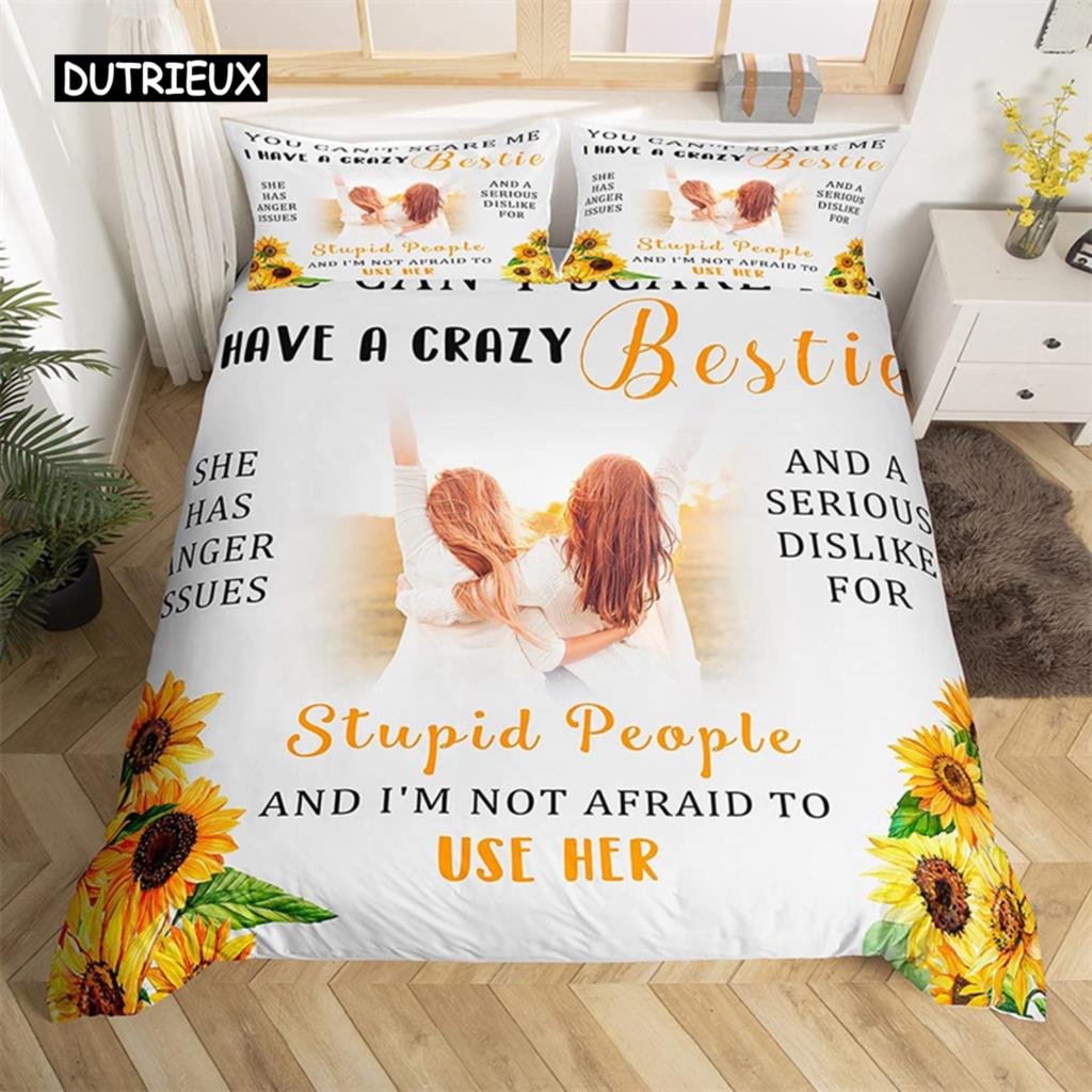 Inspirational Quotes Bed Ensemble King Size Personalized Friendship Quilt Cover Heavy-duty Polyester Bestie Birthday Gift Rose Flower Quilt Cover EU single(135x200cm)
Inspirational Quotes Bed Ensemble King Size Personalized Friendship Quilt Cover Heavy-duty Polyester Bestie Birthday Gift Rose Flower Quilt Cover EU single(135x200cm)