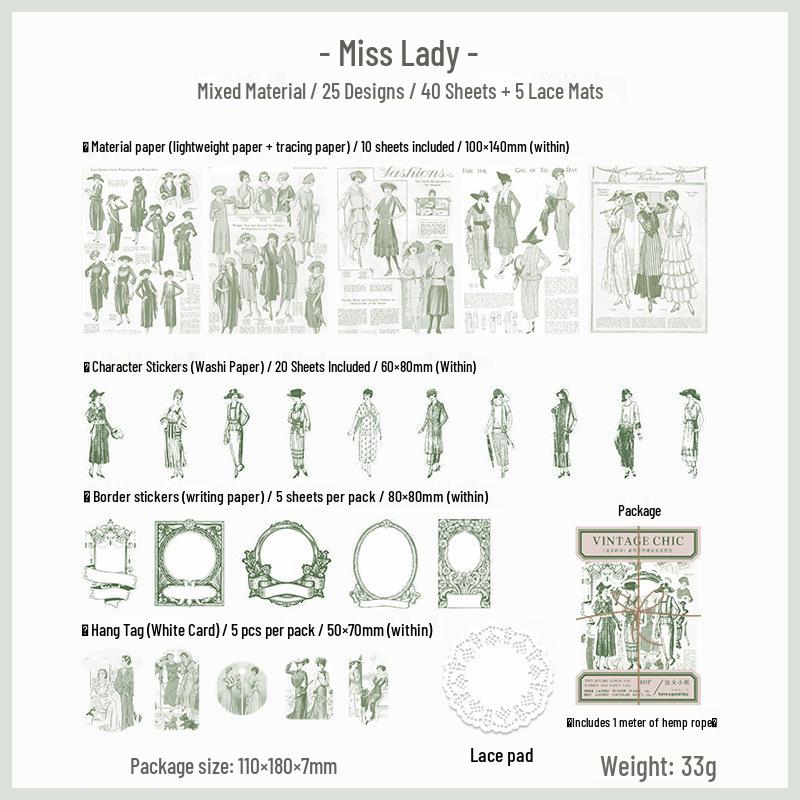 Beautiful Day Retro Fashion European Style DIY Sticker Pack – 6 Styles
Beautiful Day Retro Fashion European Style DIY Sticker Pack – 6 Styles