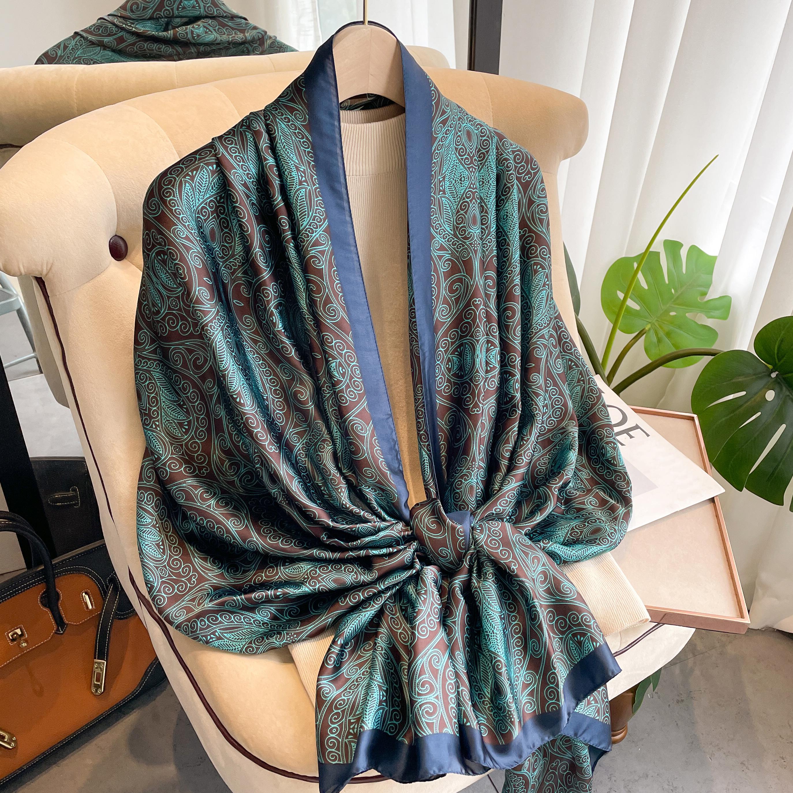Simulated Silk Printed Scarf For Women S Autumn And Winter Warmth Scarf Fashionable And Fashionable Foreign Style Shawl
Simulated Silk Printed Scarf For Women S Autumn And Winter Warmth Scarf Fashionable And Fashionable Foreign Style Shawl
