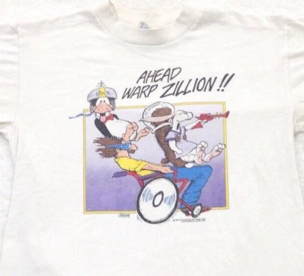 vtg 80s AHEAD WARP ZILLOQ CARTOON T-Shirt XS thin single stitch bloom county 4XL
vtg 80s AHEAD WARP ZILLOQ CARTOON T-Shirt XS thin single stitch bloom county 4XL