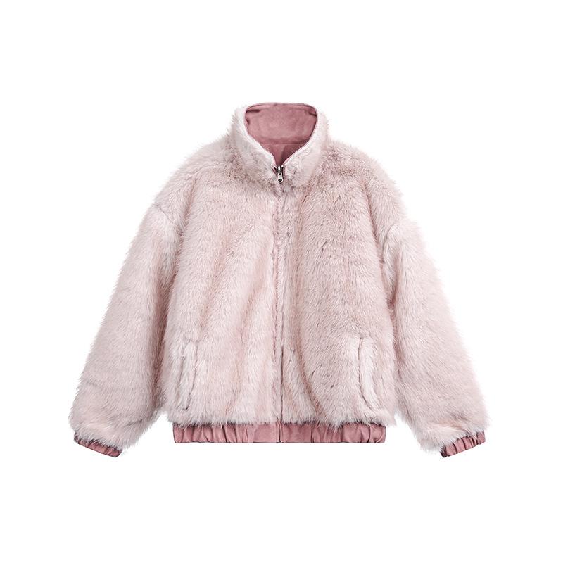 Unisex American Streetwear Double-Sided Velvet Stand-Up Collar Cotton Jacket - Thick Warm Pink Coat M рожевий
Unisex American Streetwear Double-Sided Velvet Stand-Up Collar Cotton Jacket - Thick Warm Pink Coat M рожевий