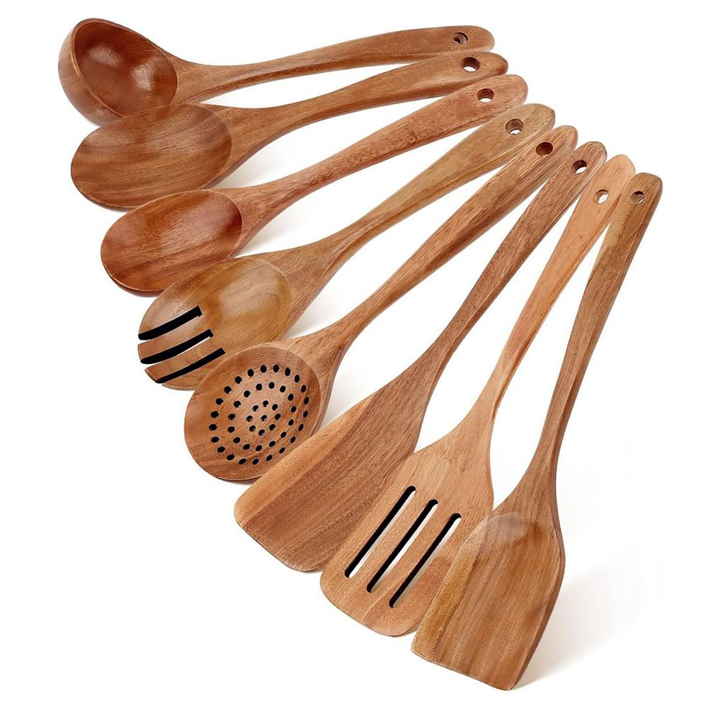 8Pcs/Set Acacia Wood Kitchen Utensil Soup Spoon Spatula Skimmer Spoon Salad Fork Cooking Tools (BPA Free, No FDA) A
8Pcs/Set Acacia Wood Kitchen Utensil Soup Spoon Spatula Skimmer Spoon Salad Fork Cooking Tools (BPA Free, No FDA) A