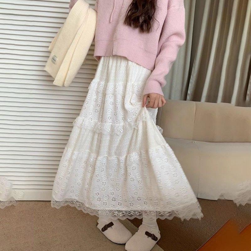 Women s Transitional Season Korean Style Brushed Lace-Trimmed Tiered Cake Skirt - Designer A-Line Half Skirt for Spring/Summer to Autumn/Winter XL
Women s Transitional Season Korean Style Brushed Lace-Trimmed Tiered Cake Skirt - Designer A-Line Half Skirt for Spring/Summer to Autumn/Winter XL