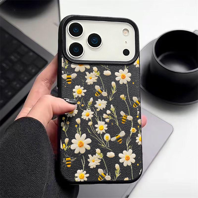 Чехол для телефона с цветочным узором «Маленькая пчелка» для iPhone Air 17 16 15 14 13 12 Pro Max 17 Pro 11 16e, Текстура кожи, ТПУ, Противоударная крышка iPhone 17 чёрный
Чехол для телефона с цветочным узором «Маленькая пчелка» для iPhone Air 17 16 15 14 13 12 Pro Max 17 Pro 11 16e, Текстура кожи, ТПУ, Противоударная крышка iPhone 17 чёрный
