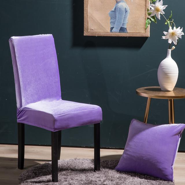 Airldianer бархатные эластичные чехлы на стулья, обеденные чехлы, однотонные плюшевые чехлы на стулья из спандекса, защита для домашней столовой universal sizes