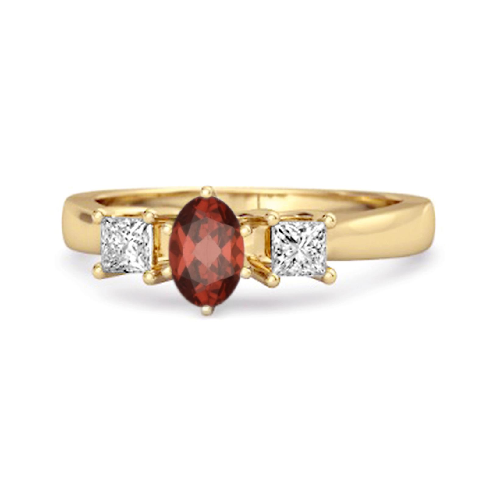 Garnet Elegant Three Stone Ring - 925 Sterling Silver Gold Vermeil 11 жовтий
Garnet Elegant Three Stone Ring - 925 Sterling Silver Gold Vermeil 11 жовтий