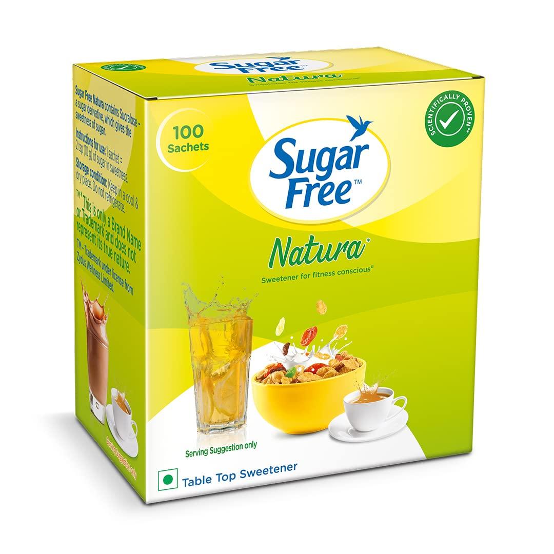 Sugar Free Natura Zero Calorie Sweetener 100 Sachet | Equivalent to 1Kg Sugar | Heat-Stable, Safe & Sweet 75 g
Sugar Free Natura Zero Calorie Sweetener 100 Sachet | Equivalent to 1Kg Sugar | Heat-Stable, Safe & Sweet 75 g