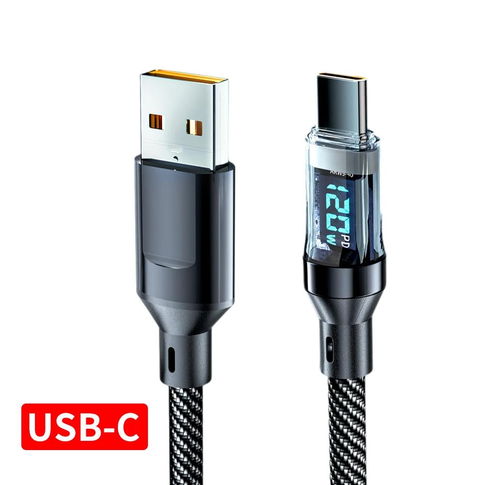 Кабель USB C - USB C 6A с цифровым дисплеем PD 120 Вт Быстрая зарядка Кабель для передачи данных USB A - Type C для Xiaomi Samsung Huawei 2m
Кабель USB C - USB C 6A с цифровым дисплеем PD 120 Вт Быстрая зарядка Кабель для передачи данных USB A - Type C для Xiaomi Samsung Huawei 2m