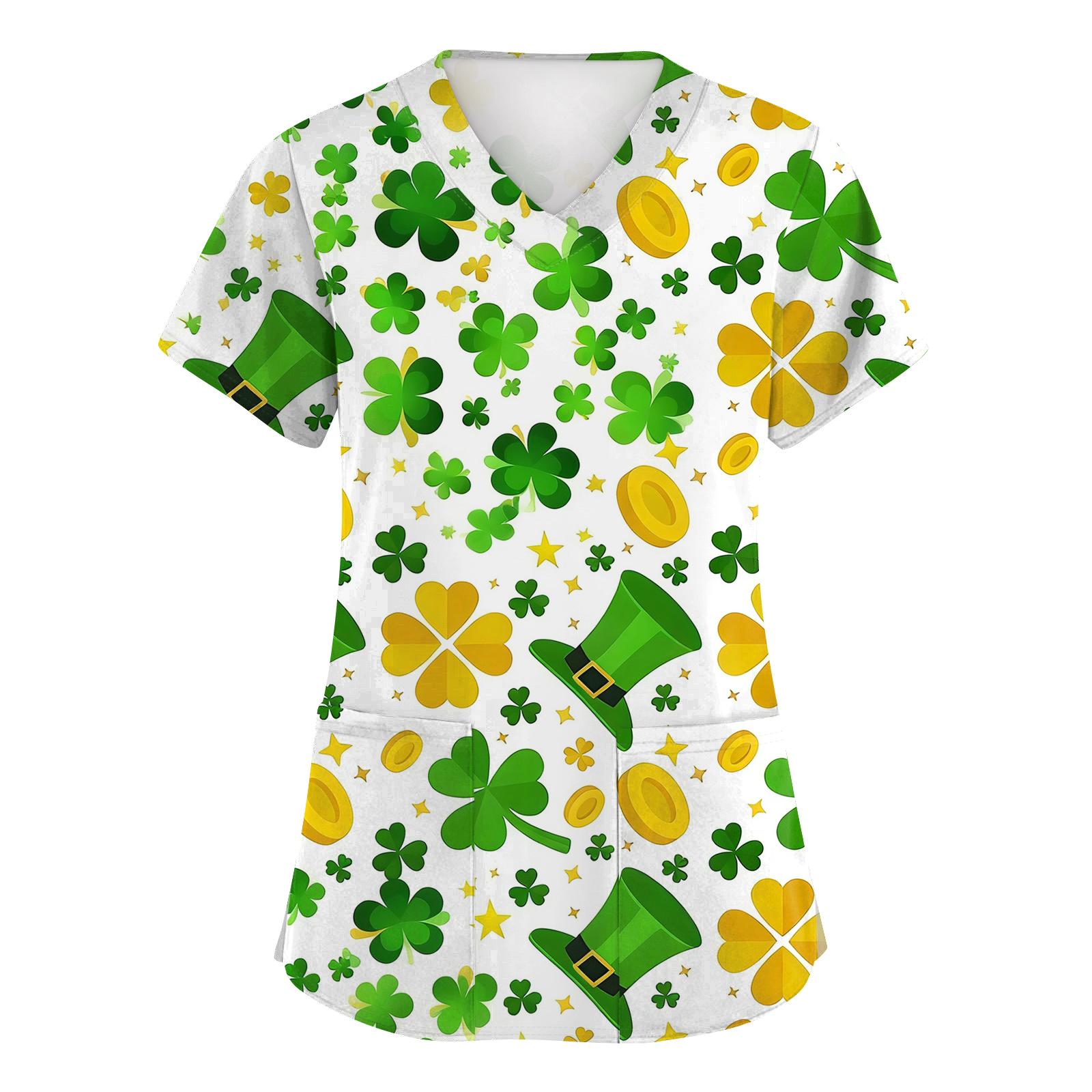 Женская мода Короткий рукав Рукав Ст. Топ с V-образным вырезом и карманом с принтом ко Дню Святого Патрика XL жёлтый
Женская мода Короткий рукав Рукав Ст. Топ с V-образным вырезом и карманом с принтом ко Дню Святого Патрика XL жёлтый