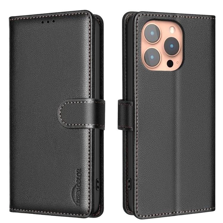 COLOR BF32 For iPhone 15 Pro Case Litchi Texture RFID Blocking Leather Phone Cover - Black
COLOR BF32 For iPhone 15 Pro Case Litchi Texture RFID Blocking Leather Phone Cover - Black
