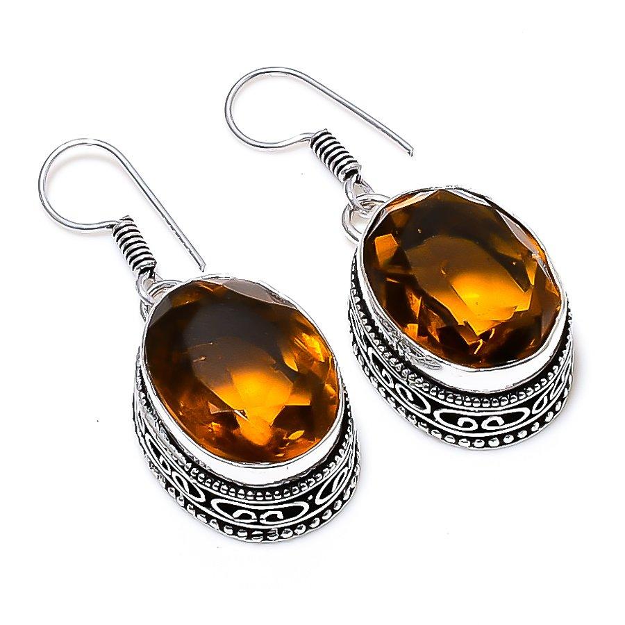 Vintage Honey Topaz Gemstone Handmade Ethnic Jewelry Earring 1.54 SR-7702
Vintage Honey Topaz Gemstone Handmade Ethnic Jewelry Earring 1.54 SR-7702