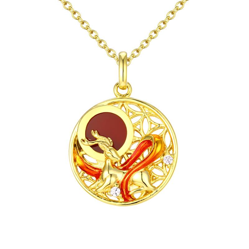 The chain pendants are all 925 silver, court-style nine-color deer necklace, women s versatile accessories, high-end niche accessories 925 silver
The chain pendants are all 925 silver, court-style nine-color deer necklace, women s versatile accessories, high-end niche accessories 925 silver
