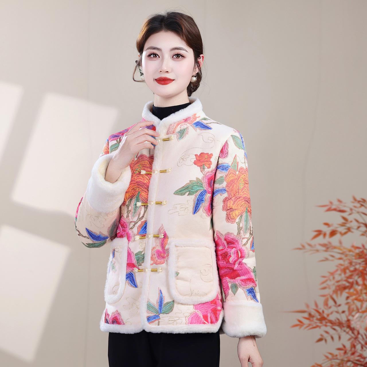 Butterfly Print Fleece-Lined Cotton Jacket for Middle-Aged and Elderly Women - Winter, Plus Size, Pink 4XL (recommended for 67.5-72.5 kg)
Butterfly Print Fleece-Lined Cotton Jacket for Middle-Aged and Elderly Women - Winter, Plus Size, Pink 4XL (recommended for 67.5-72.5 kg)