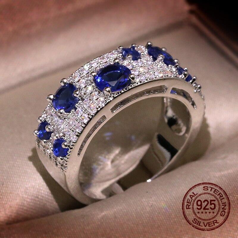 S925 Silver Ring Newest for Women Gorgeous Blue Nano CZ Ring Genuine Sparkling Jewelry Ring Gift Wedding Party Jewelry Gift
S925 Silver Ring Newest for Women Gorgeous Blue Nano CZ Ring Genuine Sparkling Jewelry Ring Gift Wedding Party Jewelry Gift