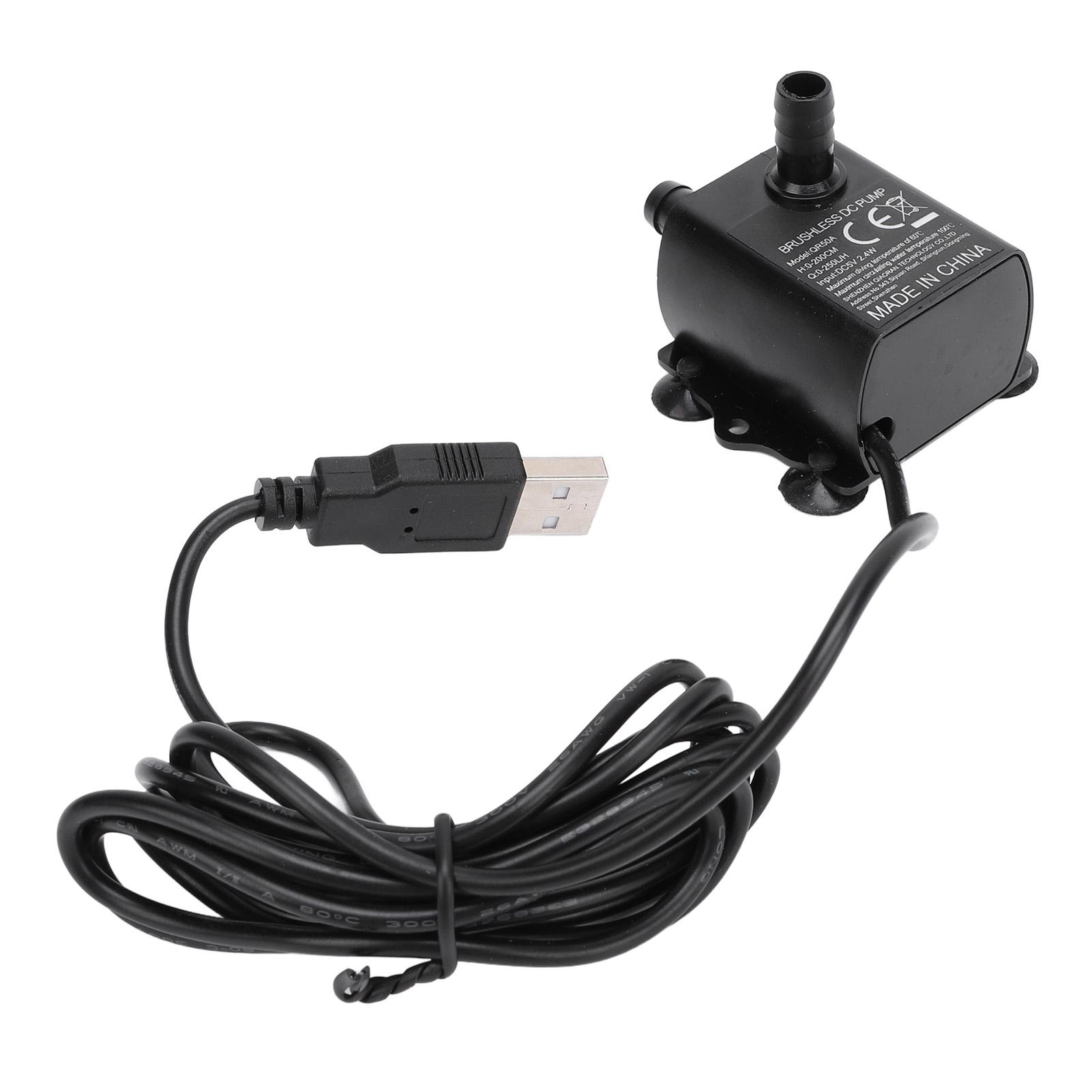 Small Submersible Water Pump 0‑200cm Lift 0‑250LPH IP68 Rating DC5V 2.4W USB Water Pump with LED Indicator
Small Submersible Water Pump 0‑200cm Lift 0‑250LPH IP68 Rating DC5V 2.4W USB Water Pump with LED Indicator