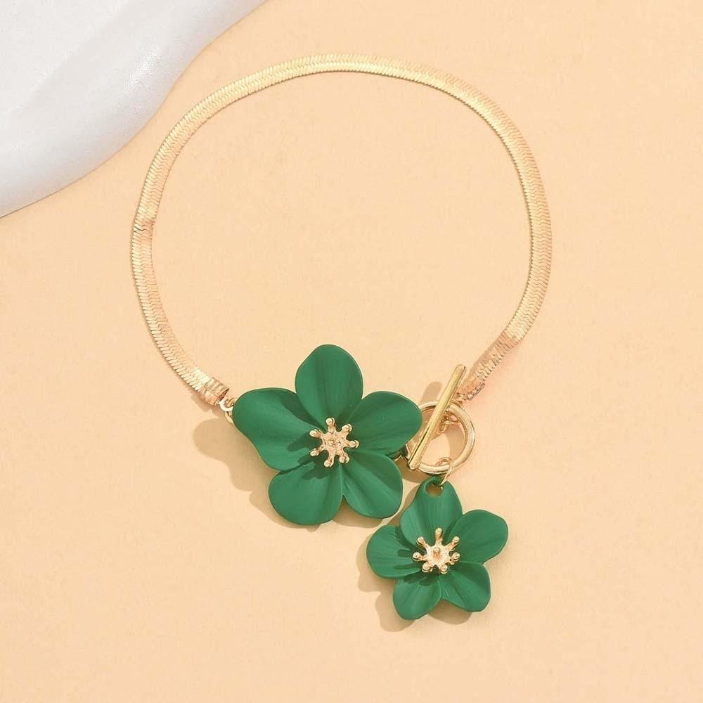 Adjustable Oil-Dripped Foot Chain with OT Buckle Beach Jewelry Vintage Flower Pendant Anklet Women зелёный
Adjustable Oil-Dripped Foot Chain with OT Buckle Beach Jewelry Vintage Flower Pendant Anklet Women зелёный
