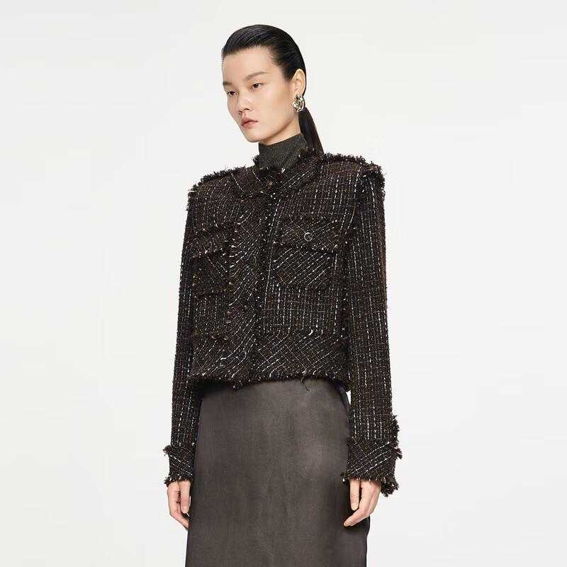 JNBY Women s Winter Collarless Wool Blend Plaid Coat XS
JNBY Women s Winter Collarless Wool Blend Plaid Coat XS