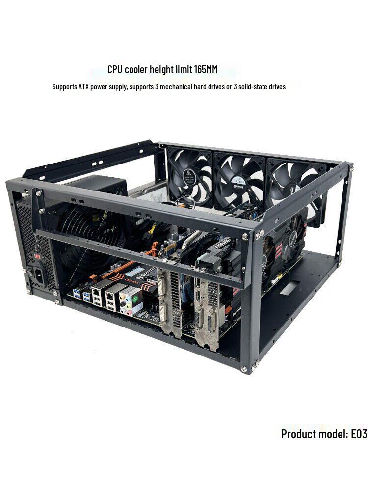 Stackable X79/X99 EATX Dual-Socket Motherboard Tray & 6-Card 4090 GPU Holder for Vertical/Horizontal Use 195mm
Stackable X79/X99 EATX Dual-Socket Motherboard Tray & 6-Card 4090 GPU Holder for Vertical/Horizontal Use 195mm