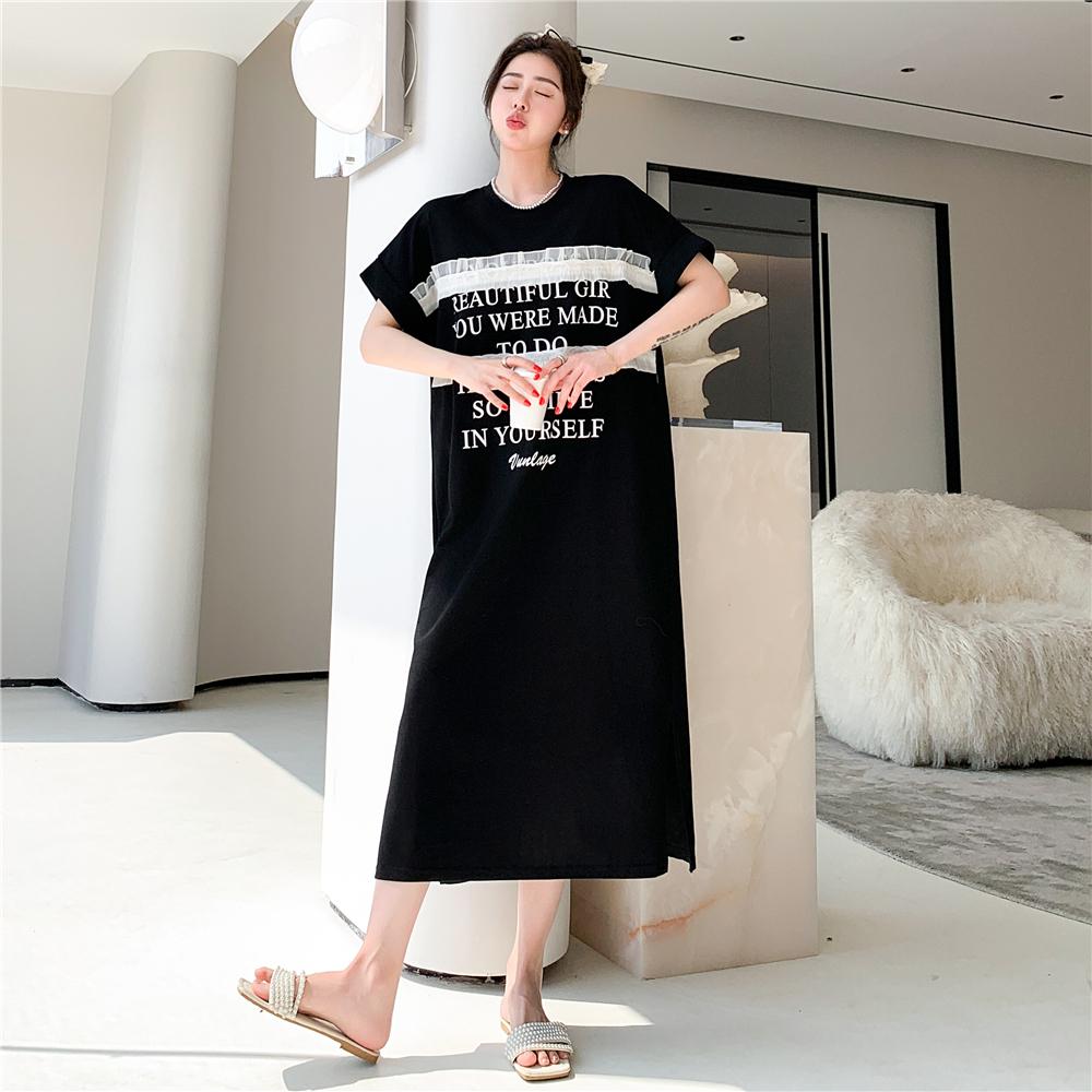 DIMANAF Women Plus Size New Summer Long Dress Letter Printing T-Shirt Dress Loose Fashion Basic Dresses Maxi L чёрный
DIMANAF Women Plus Size New Summer Long Dress Letter Printing T-Shirt Dress Loose Fashion Basic Dresses Maxi L чёрный