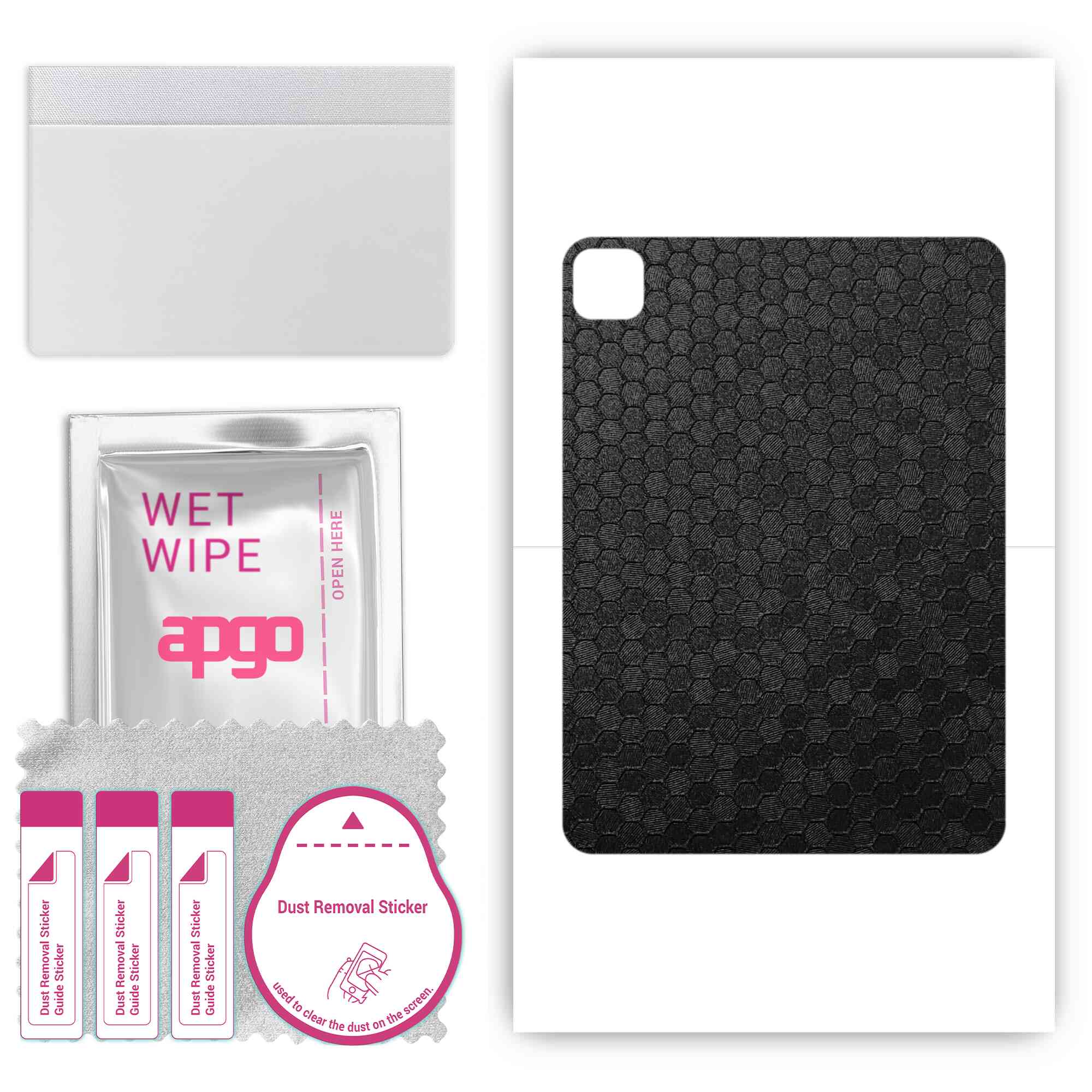 apgo skin sticker film foil vinyl for the BACK compatible with Apple iPad Pro 11 (2020), scratch-resistant, easy to install - Black Honeycomb
apgo skin sticker film foil vinyl for the BACK compatible with Apple iPad Pro 11 (2020), scratch-resistant, easy to install - Black Honeycomb