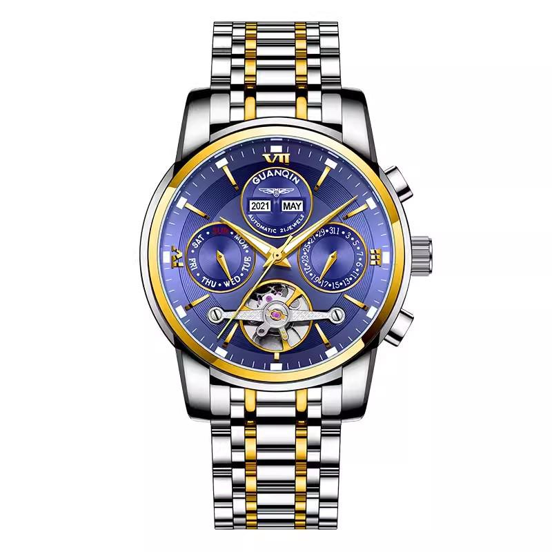 Многофункциональные мужские механические часы-турбийон со стальным браслетом - Водонепроницаемые
Многофункциональные мужские механические часы-турбийон со стальным браслетом - Водонепроницаемые