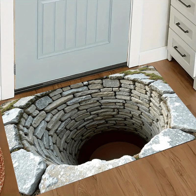 3D Stone Well Illusion Flannel Rug Printed Carpet Indoor Decorative Entryway Floor Mat Anti Slip Soft Creative Design 40x60cm
3D Stone Well Illusion Flannel Rug Printed Carpet Indoor Decorative Entryway Floor Mat Anti Slip Soft Creative Design 40x60cm