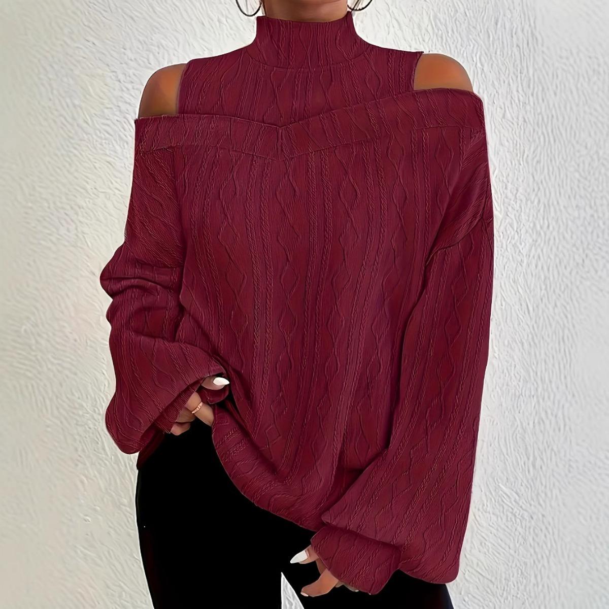 Fall Winter New Women s Top, Casual Solid Color Off Shoulder Loose Long Sleeve Knit T-shirt 5XL червоний
Fall Winter New Women s Top, Casual Solid Color Off Shoulder Loose Long Sleeve Knit T-shirt 5XL червоний