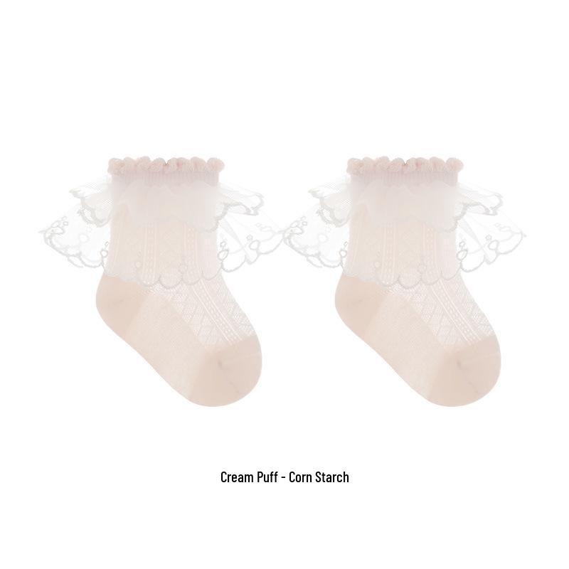 Breathable Mesh Lace Princess Socks - Seamless Antibacterial Summer Socks for Girls S 0-1 years
Breathable Mesh Lace Princess Socks - Seamless Antibacterial Summer Socks for Girls S 0-1 years