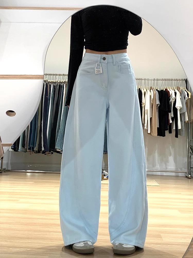 Women s High-Waisted Yellow Distressed Wide-Leg Jeans - Autumn Casual Loose Fit Large небесно-голубой
Women s High-Waisted Yellow Distressed Wide-Leg Jeans - Autumn Casual Loose Fit Large небесно-голубой