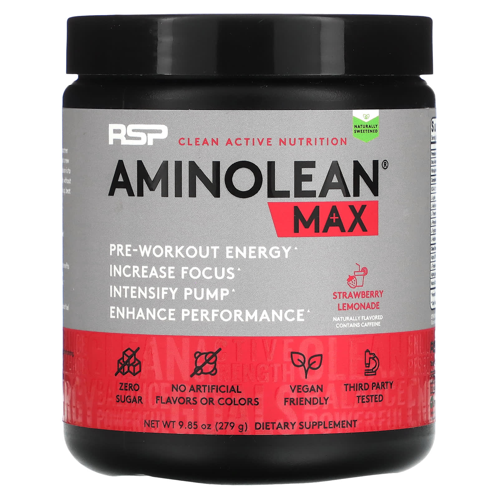 RSP Nutrition, AminoLean Max Pre-Workout Energy, Strawberry Lemonade Flavor, 9.85 oz (279 g)
RSP Nutrition, AminoLean Max Pre-Workout Energy, Strawberry Lemonade Flavor, 9.85 oz (279 g)
