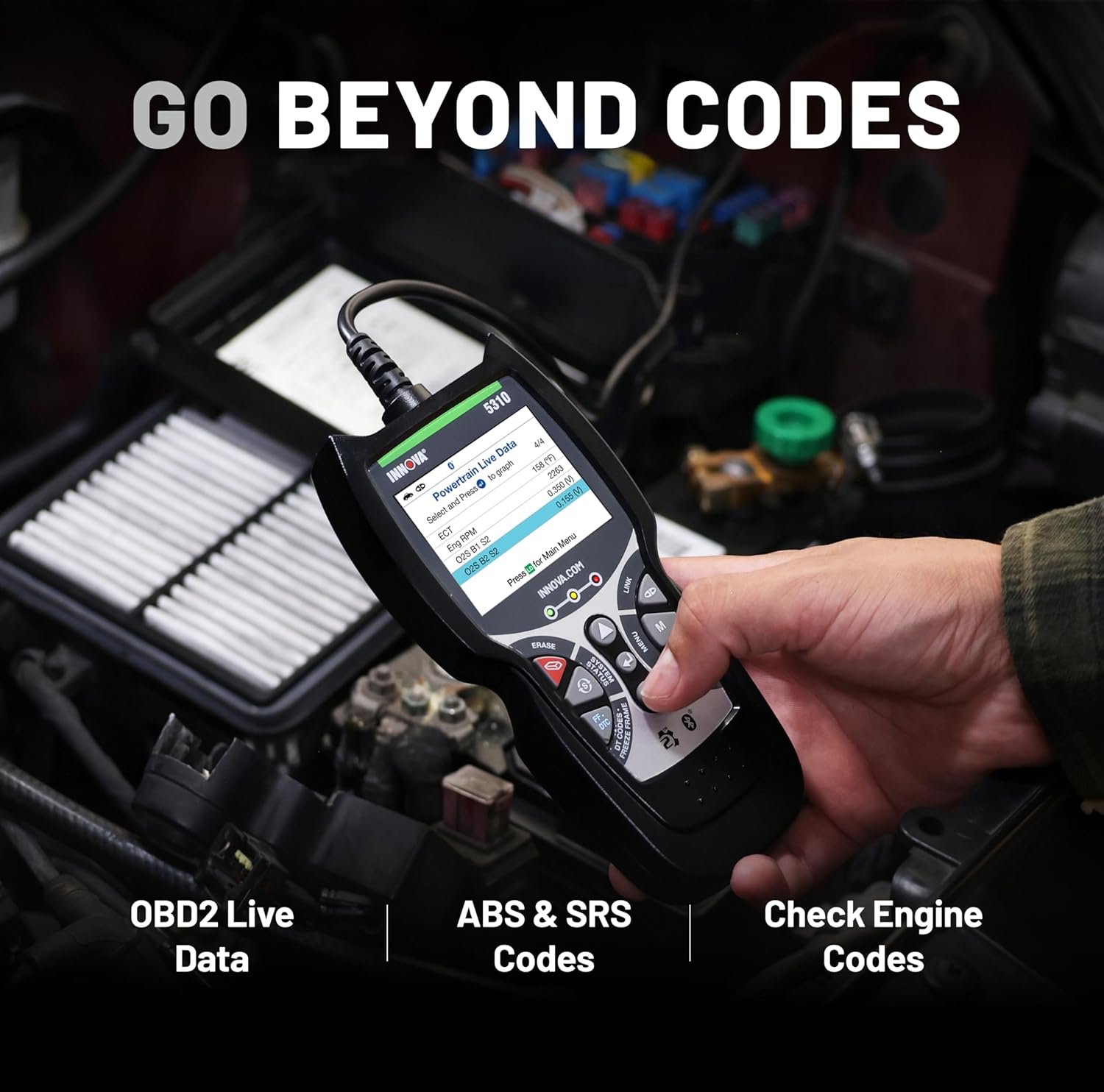 5310 OBD2 Scanner – ABS/SRS Code Reader, Check Engine Light Diagnostic Tool with Battery Test & Oil Reset United States
5310 OBD2 Scanner – ABS/SRS Code Reader, Check Engine Light Diagnostic Tool with Battery Test & Oil Reset United States