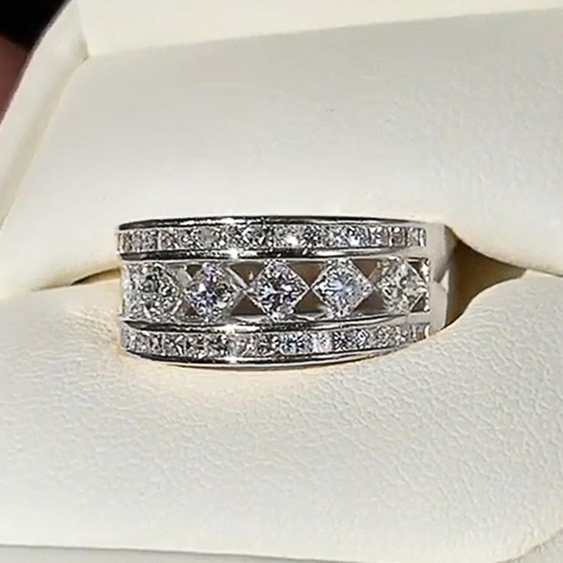 Huitan Eternity Wedding Rings for Women Full Paved Sparkling Crystal Cubic Zirconia Engagement Proposal Rings New Luxury Zircon 9
Huitan Eternity Wedding Rings for Women Full Paved Sparkling Crystal Cubic Zirconia Engagement Proposal Rings New Luxury Zircon 9